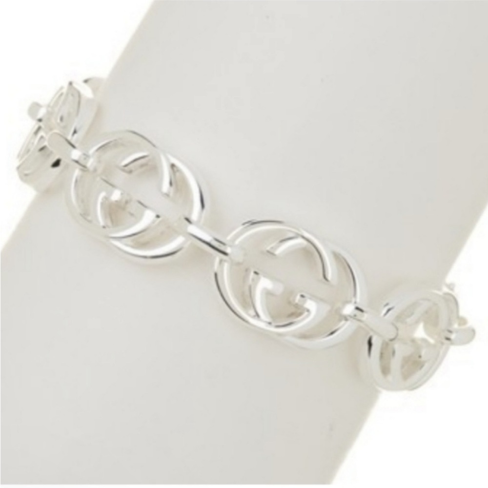 NEW Gucci Sterling SilverInterlocking GG Britt Bracelet - Picture 8 of 10